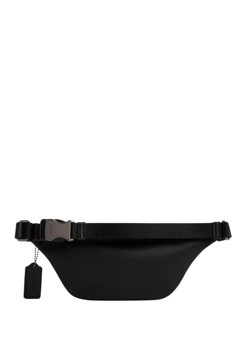 Warren Mini Belt Bag in Signature Canvas Gunmetal Charcoal Black