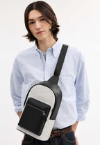 West Pack In Signature Canvas Gunmetal Chalk Black