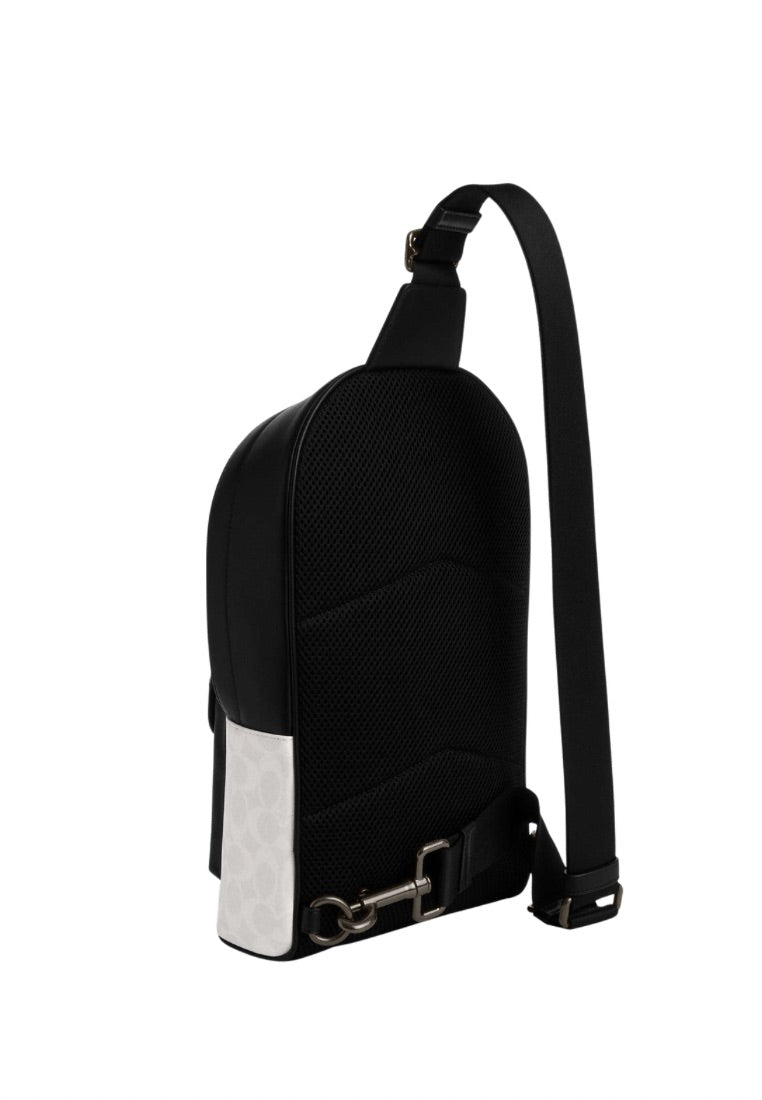 West Pack In Signature Canvas Gunmetal Chalk Black