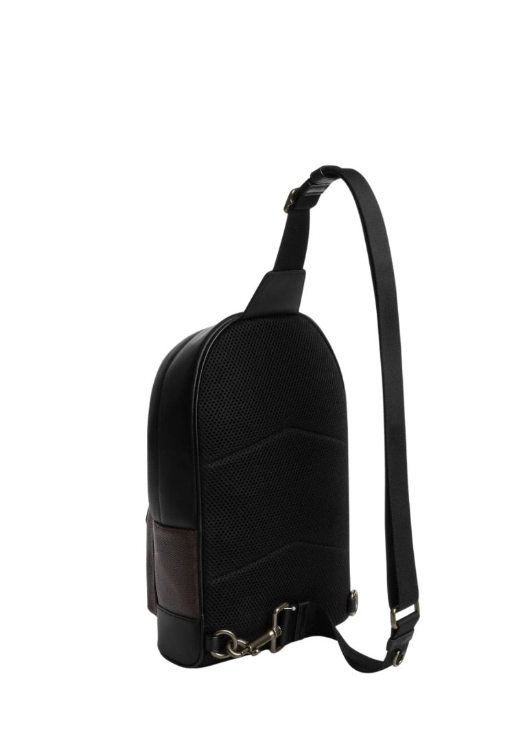 West Pack In Signature Canvas With Varsity Stripe Gunmetal