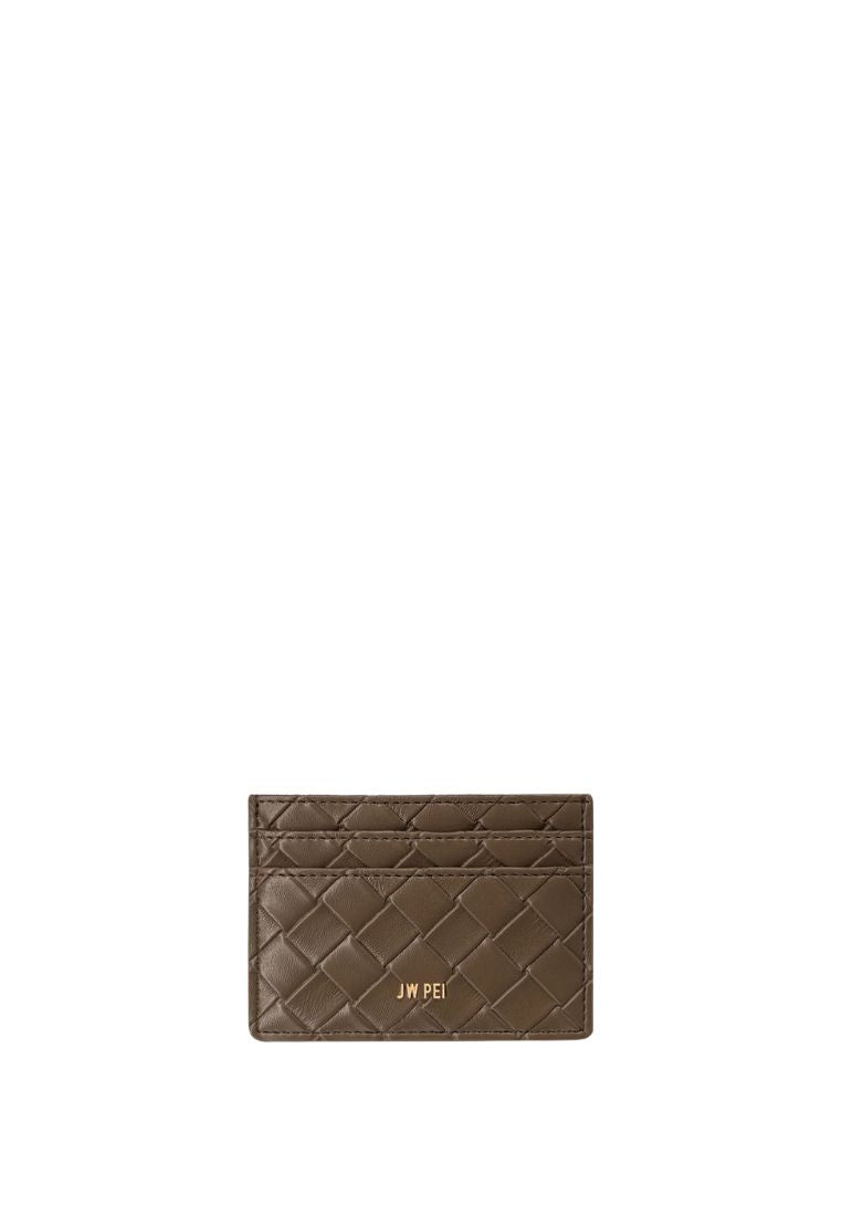 Woven Texture Card Holder - Cocoa Brown