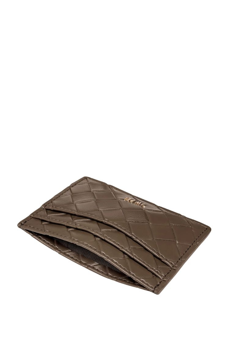 Woven Texture Card Holder - Cocoa Brown