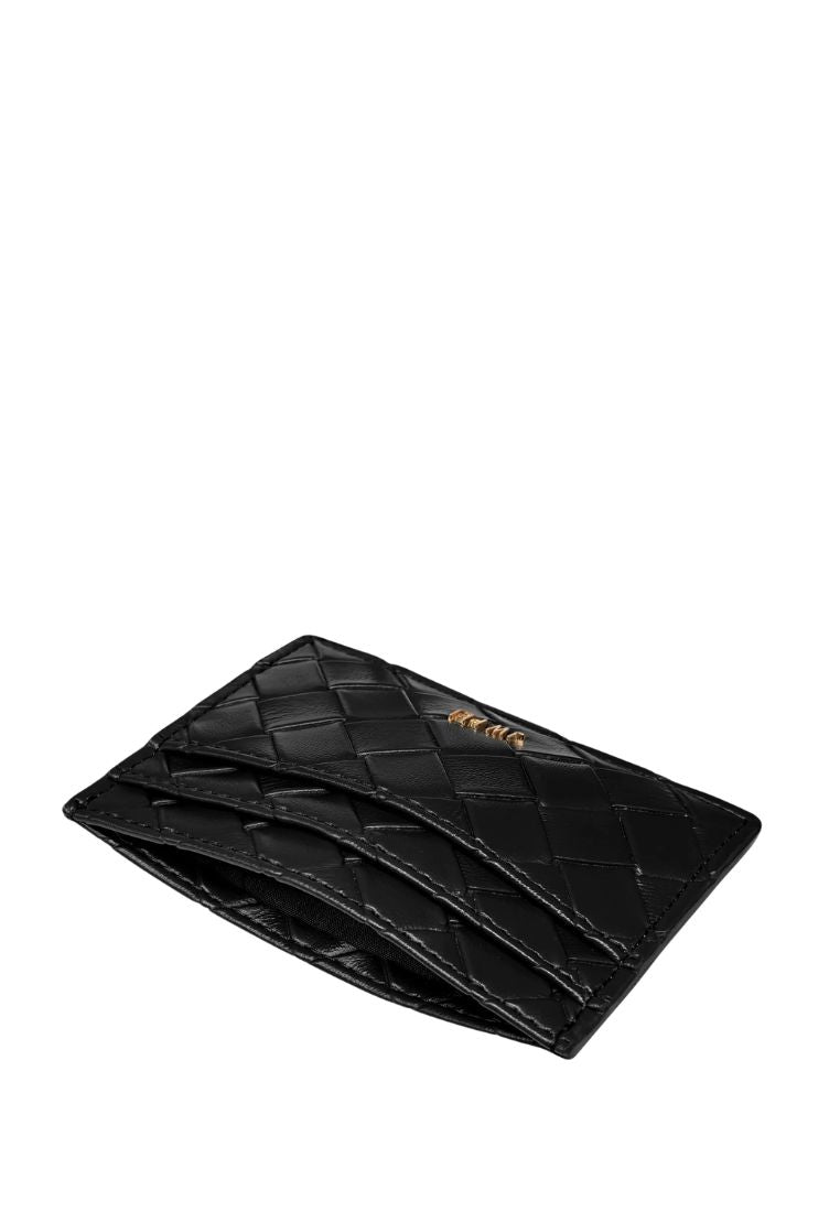 Woven Texture Card Holder – Black