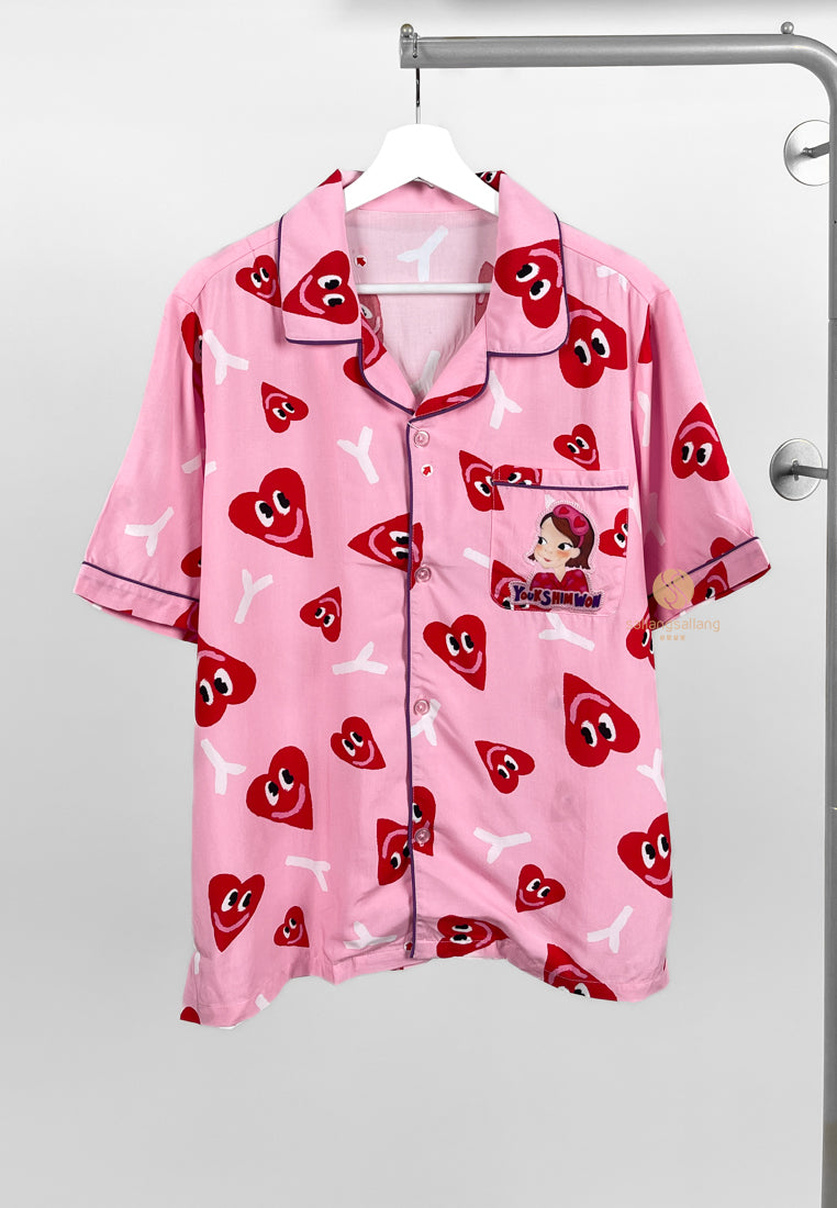 [DEFECT SALE 279] Soft Pajama Set Heart Ria