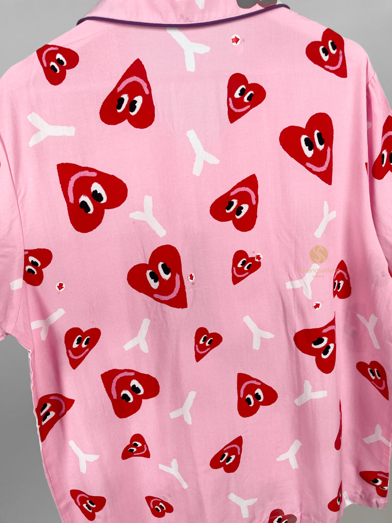 [DEFECT SALE 279] Soft Pajama Set Heart Ria