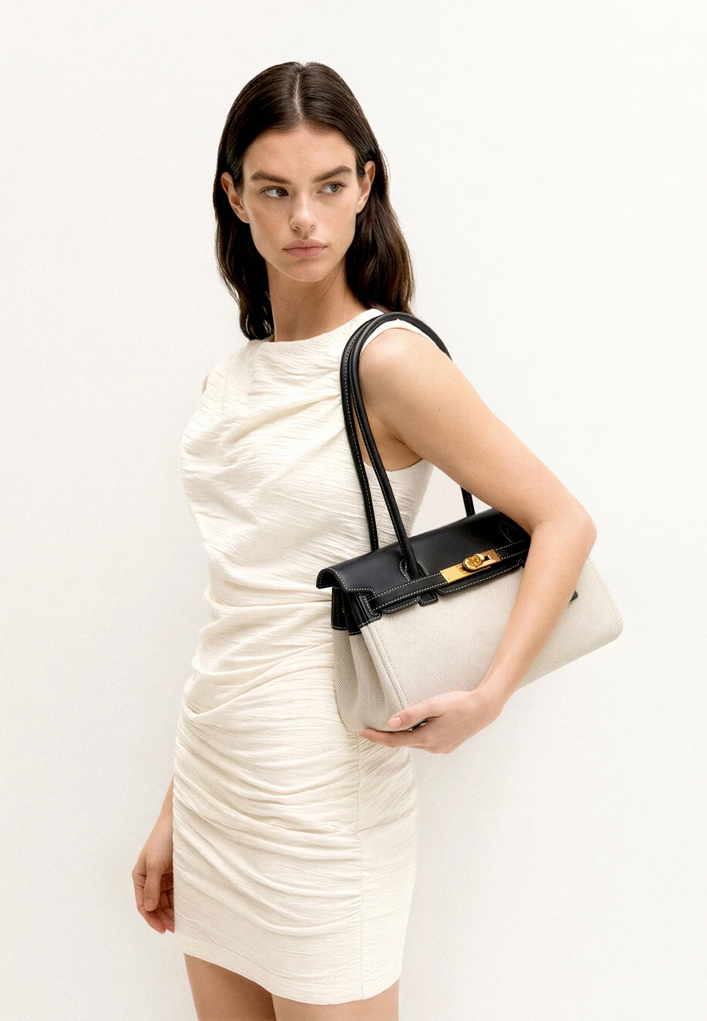 Yara Shoulder Bag - Black Canvas