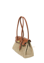 Yara Faux Suede Shoulder Bag - Brown