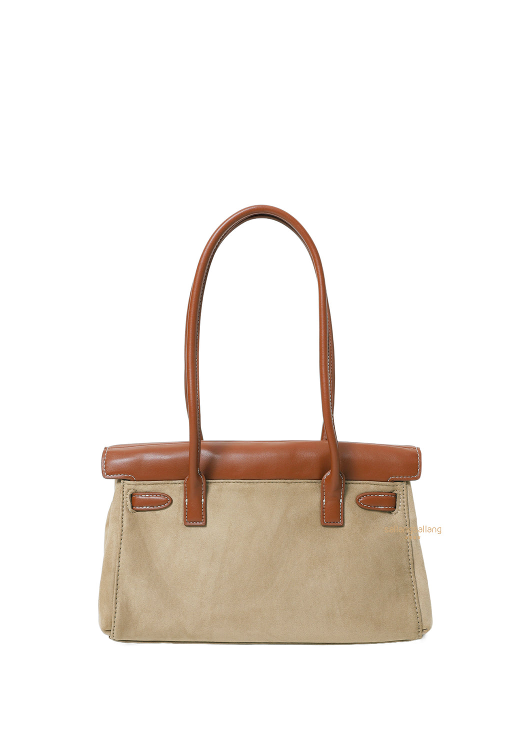 Yara Faux Suede Shoulder Bag - Brown