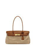 Yara Faux Suede Shoulder Bag - Brown