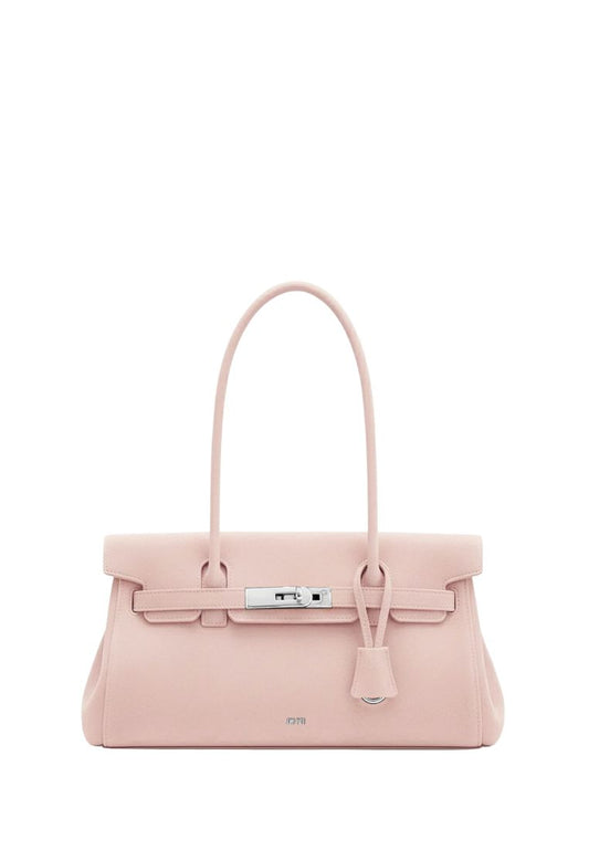 Yara Faux Suede Shoulder Bag - Pink