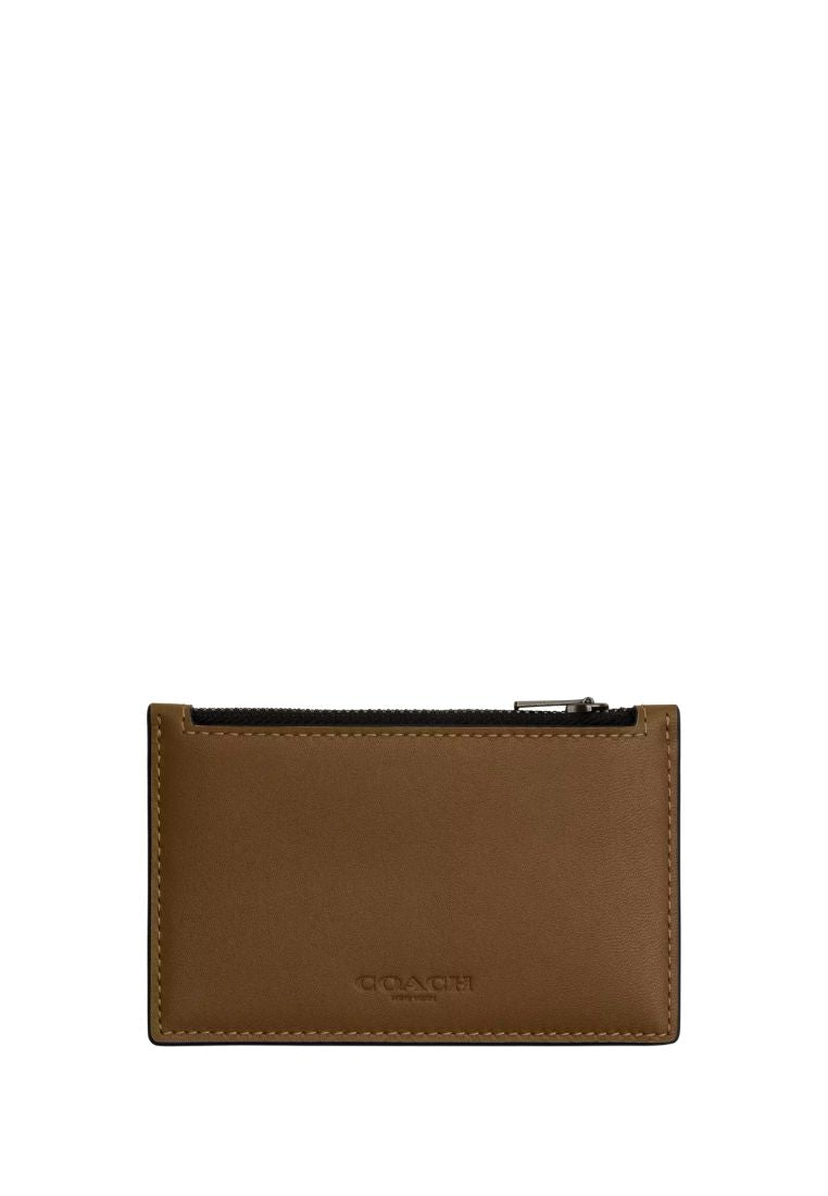 Zip Card Case Gunmetal Green