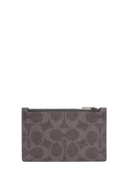 Zip Card Case In Signature Canvas Grey Charcoal