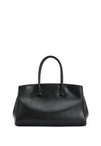 Ziva Metal Lock Decoration Tote Bag - Black