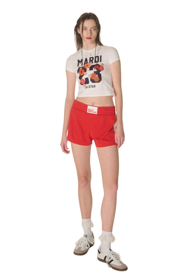 Cropped Tshirt Numero 23 White Navy