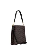 Mollie Bucket Bag In Signature Canvas Brown Black