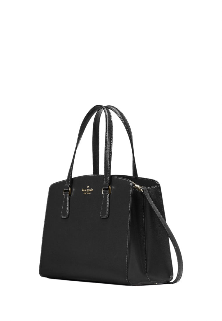 Perry Leather Medium Satchel Black