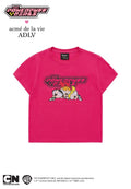 The Powerpuff Girls x Acmedelavie Logo Crop T-Shirts Pink
