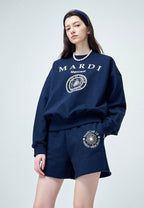 SWEAT SHORTS Marche Emblem Navy Cream