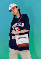 Varsity Basic Canvas Bucket Bag BOSTON RED SOX cream