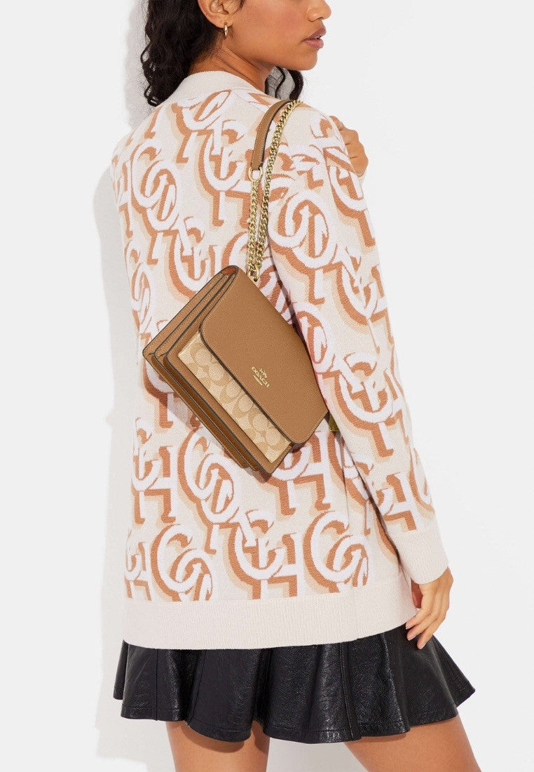 Klare Crossbody Bag In Signature Canvas Lt Saddle