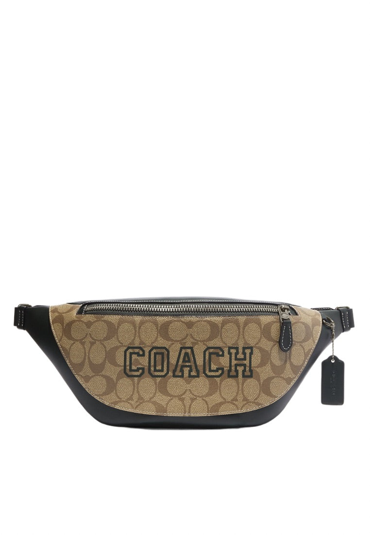 Warren Belt Bag In Signature Canvas With Varsity Motif