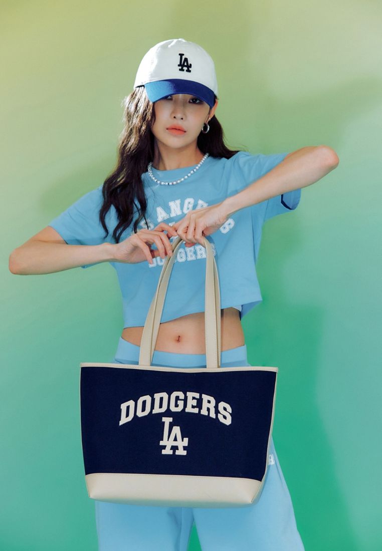 Varsity Basic Canvas L-Tote Bag LA DODGERS navy