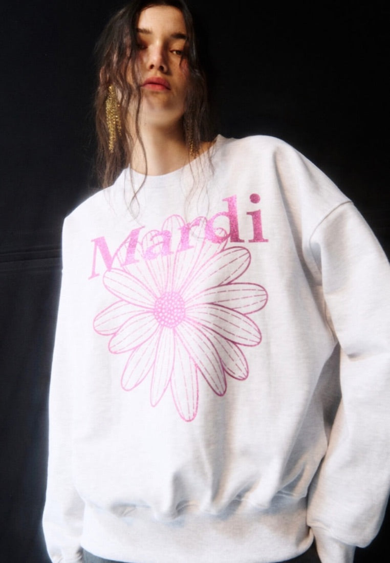 Sweatshirt FlowerMardi Glitter Heather Violet