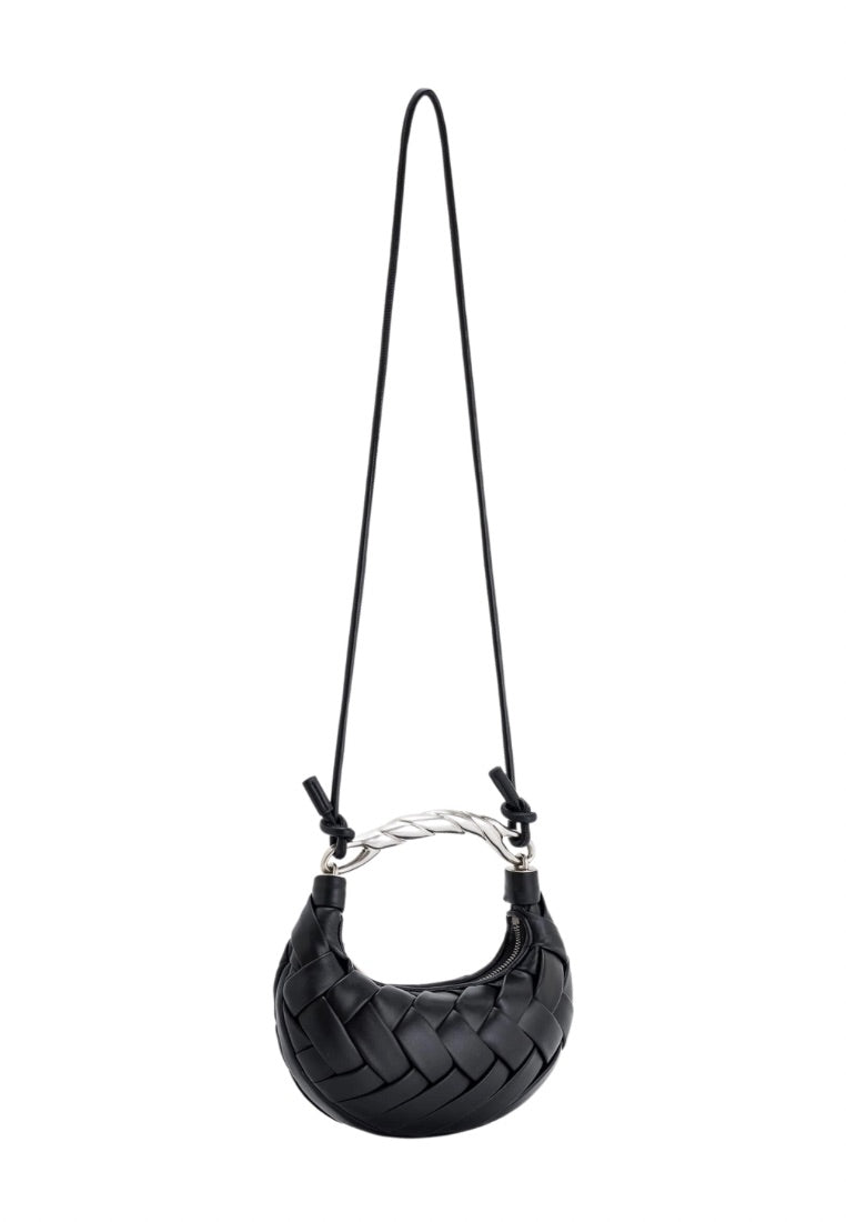 Orla Weave Handbag - Black