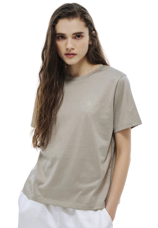 Premium Supima TShirt Essential Khaki Beige