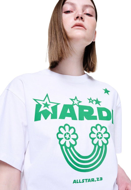 Tshirt Rainbow White Green