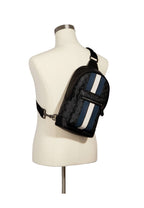 West Pack In Signature Canvas With Varsity Stripe Denim Chalk