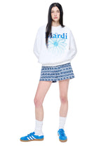 Sweatshirt FlowerMardi Gradation White Blue