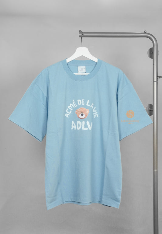 [DEFECT SALE 240] T-Shirt Sky Blue Teddy Bear (Bear Doll) size 1