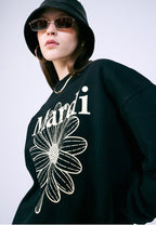 Sweatshirt Flower Mardi Black Cream