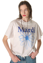 Tshirt FlowerMardi Gradation White Blue
