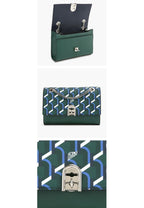Amelie Monogram Shoulder Blue Mountain SS