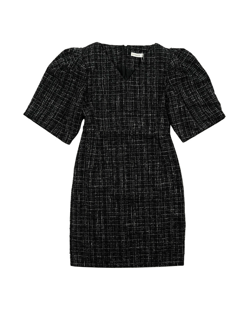 [MADE] Tweed Dress Black Ivory