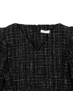 [MADE] Tweed Dress Black Ivory