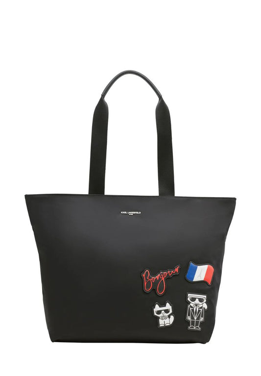 Amour Patch Tote Black