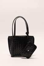 Celina Weave Tote Black