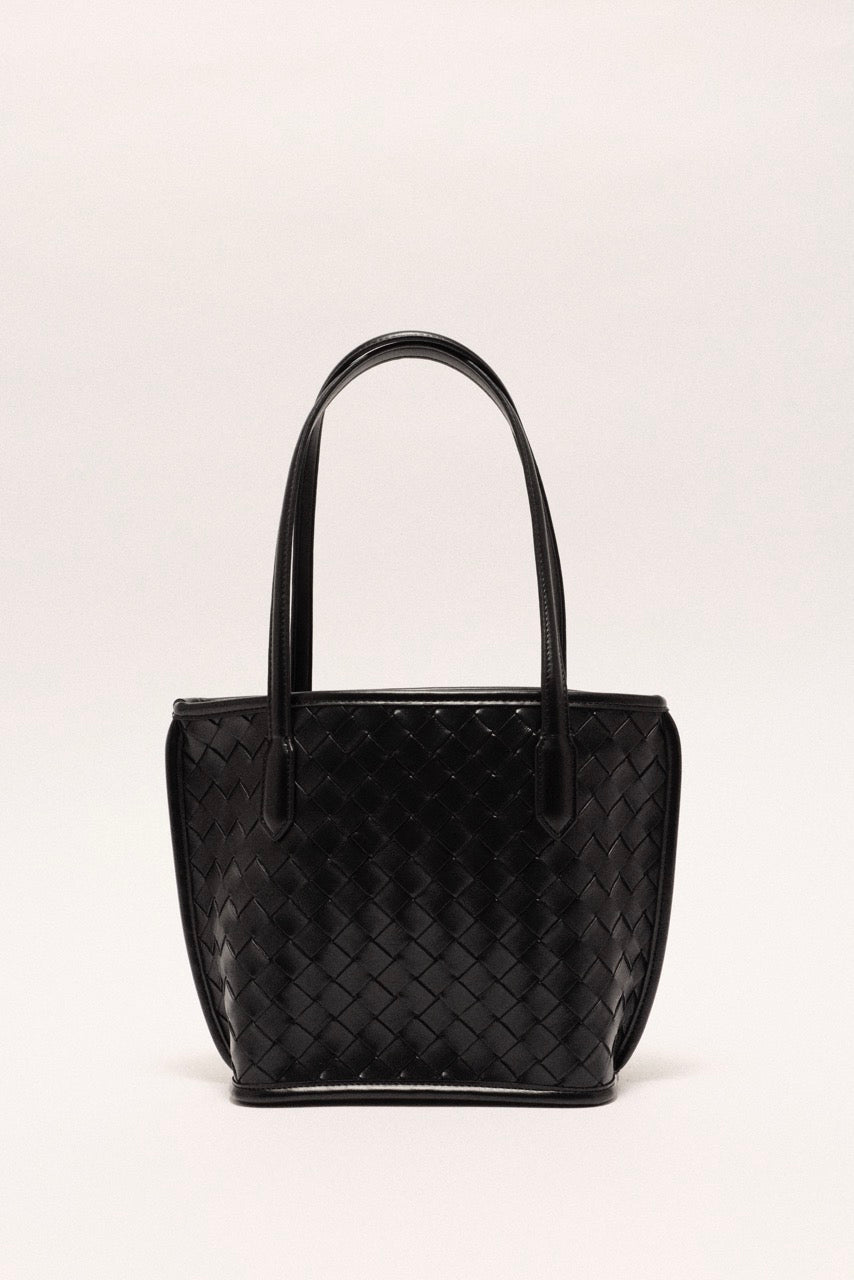 Celina Weave Tote Black