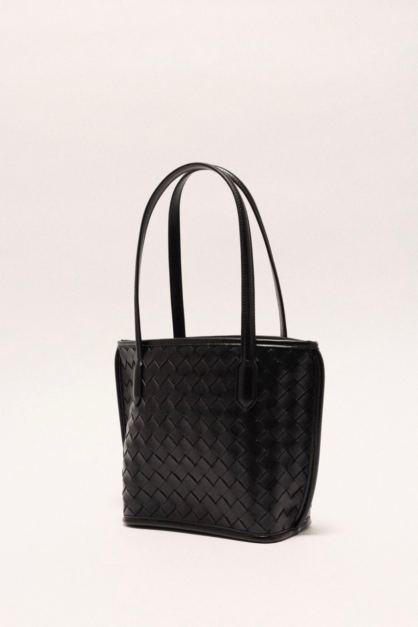 Celina Weave Tote Black