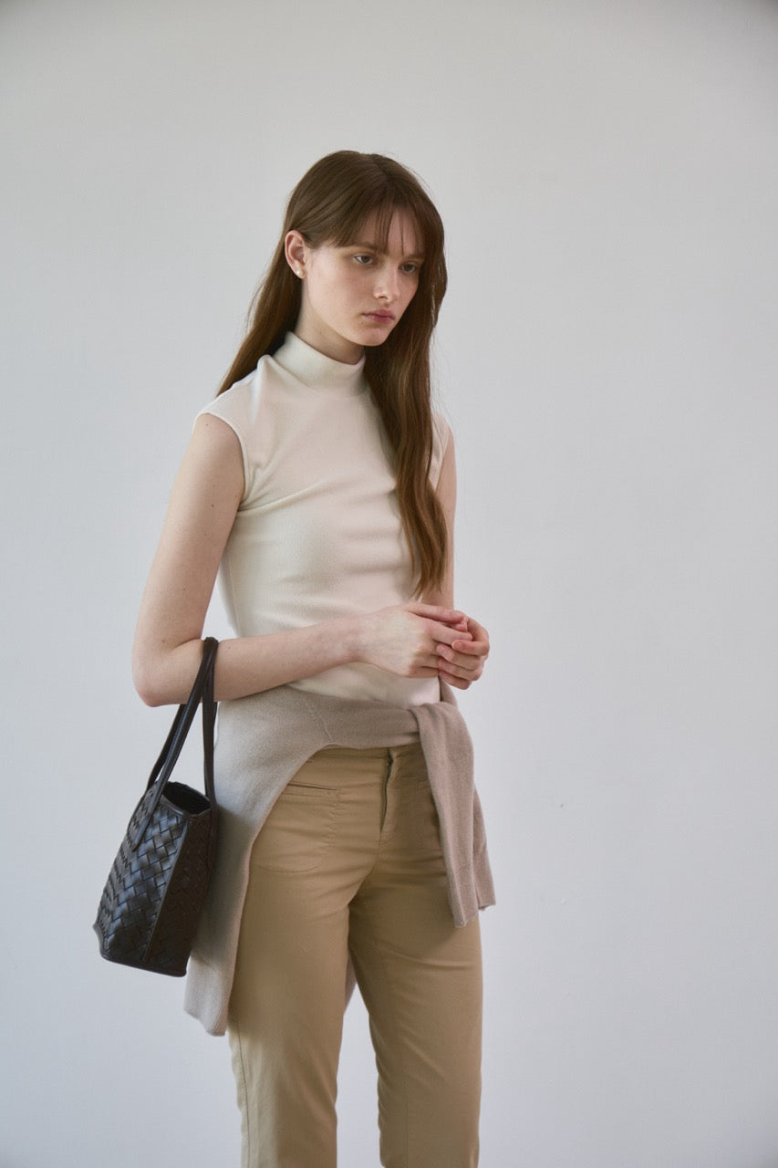 Celina Weave Tote Dark Brown