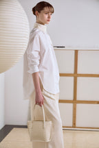 Celina Weave Tote Ivory