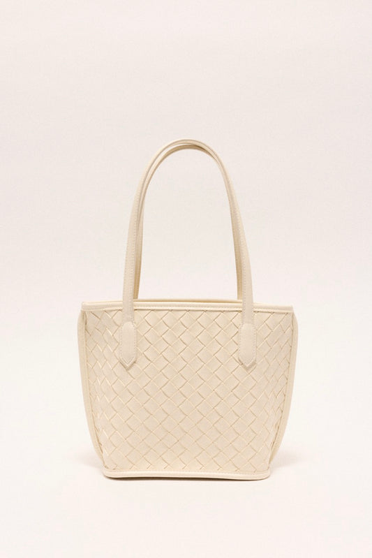 Celina Weave Tote Ivory