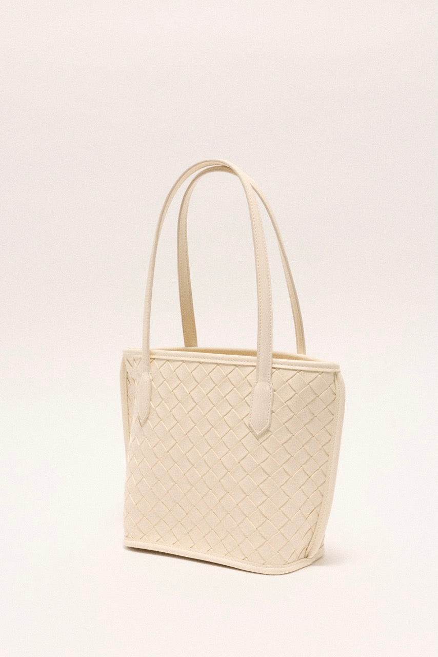 Celina Weave Tote Ivory