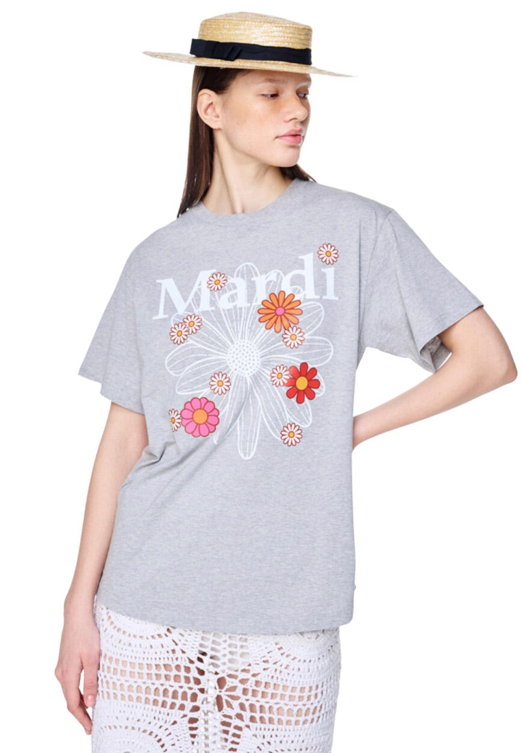 Tshirt FlowerMardi Blossom Grey White