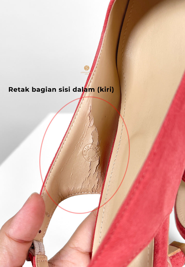 [DEFECT SALE 308] Harenf Cubic Slingback High Heel 5cm - Pink size 255