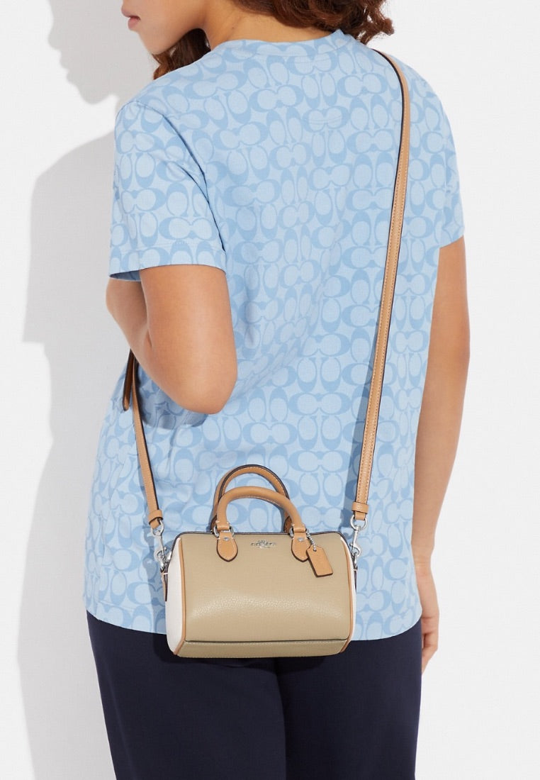 Mini Rowan Crossbody In Colorblock Sandy Beige Multi
