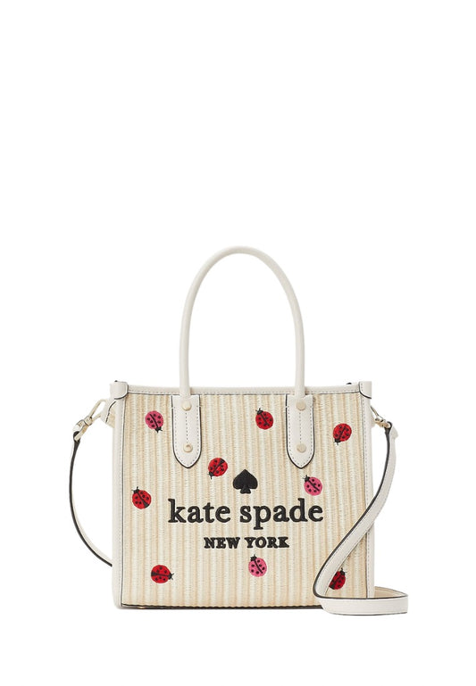 Ella Small Ladybug Tote Bag Natural Multi